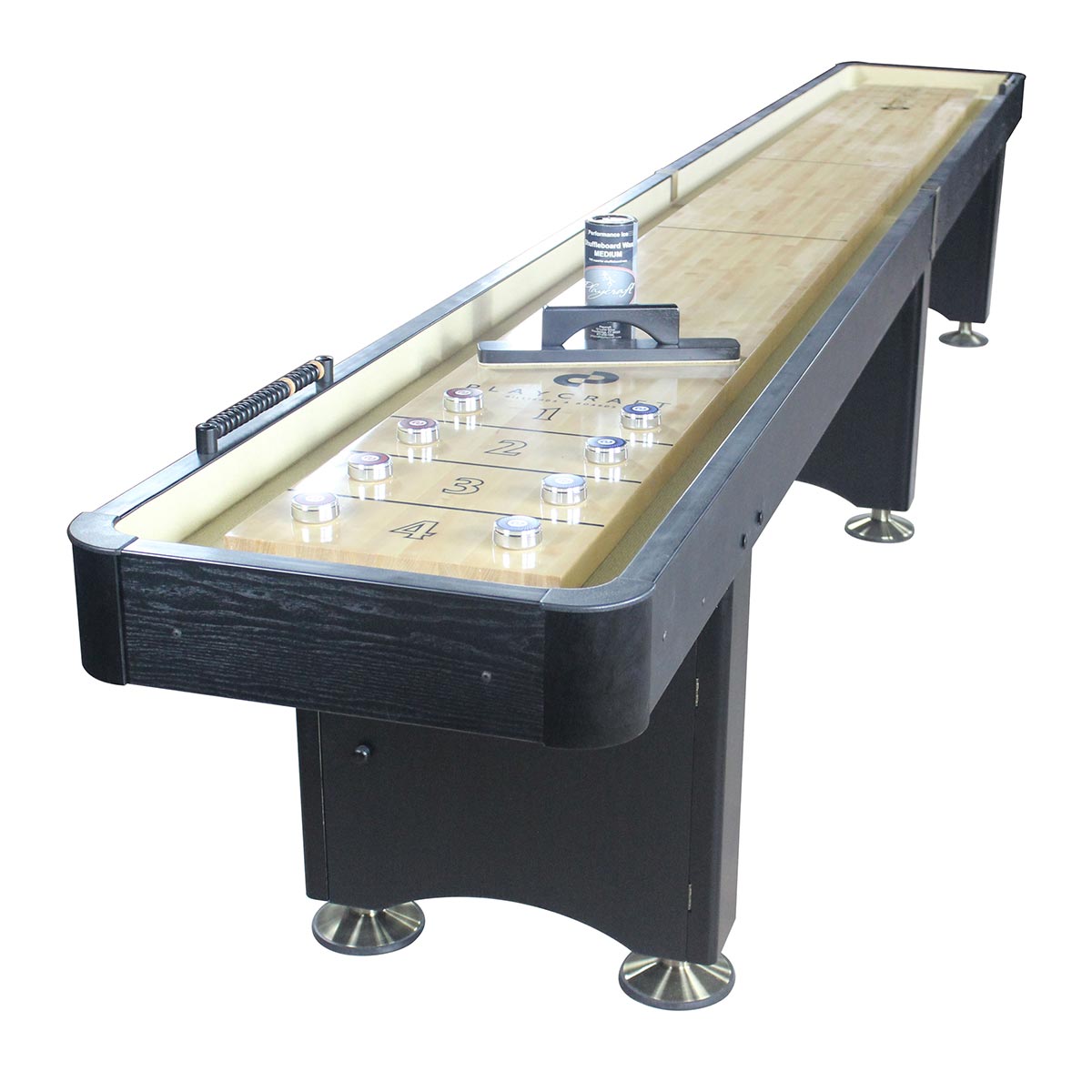 14' Black Playcraft Woodbridge Shuffleboard Table